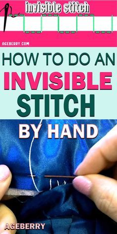 how to do an invisible stitch by hand with the invisible stitch book title on it