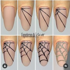 Quick Nail Art, Holloween Nails, Halloween Nails Easy, Beauty Hacks Nails, Spring Acrylic Nails, Punk Nails, Nail Designs Tutorial, Diy Acrylic Nails, Really Cute Nails