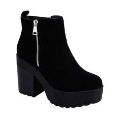 Rocker Boots, Women In Black, Black Shoes Heels, Chunky Shoes, Brand Model