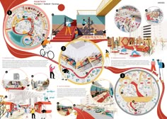 an illustrated map shows the various activities that people can do in their home and office