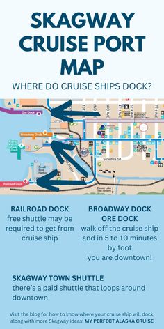 the skagway cruise port map shows where to go and what to expect when you're on board