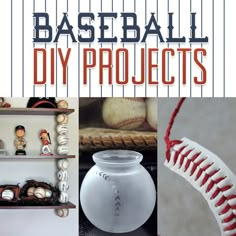 a baseball themed diy project is featured in this book