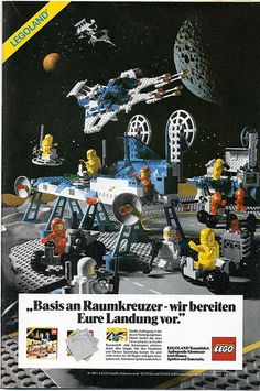 an advertisement for lego's space station