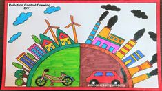 pollution control drawing | DIY | Easy and Simple | science drawing academy Control Drawing, Pollution Drawing, Earth Drawing, Science Drawing, Simple Science, Happy Birthday Frame, Easy Science