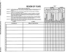 a printable form for the review of tears, which includes several tasks and instructions