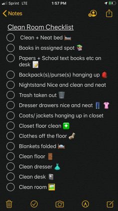 Clean Room Motivation, Clean Room Checklist, Room Cleaning Tips, School Routine For Teens, Room Checklist, Morning Routine School, Clean Desk, Cleaning My Room, Self Care Bullet Journal