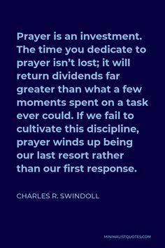 a quote from charles s swindoll about prayer