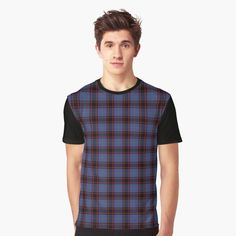 Tee shirt in the family tartan for Clan Rutherford; available in six unisex sizes from the Plaidwerx shop at Redbubble. Wallace Tartan, Buffalo Plaid Fabric, Scottish Gaelic, Scottish Kilts, Scottish Gifts, Fall Plaid, Plaid Fabric