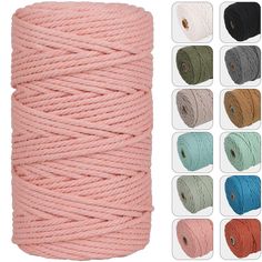 spools of twine in various colors and sizes