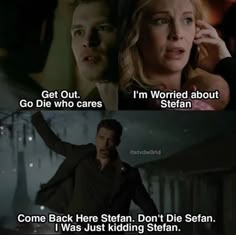 Caroline And Klaus, Stefan Caroline, Vampire Stuff, Klaus From Vampire Diaries, Tvd Quotes, Tv Memes, Fandom Quotes