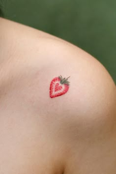 37 Best Strawberry Tattoo Ideas Strawberry Hearts Tattoo, Strawberry Color Tattoo, Strawberry Tatoos Black, Strawberry House Tattoo, Minimal Strawberry Tattoo, Heart Shaped Strawberry Tattoo, Strawberry Tattoo Cute, Strawberry Floral Tattoo, Strawberry Butterfly Tattoo