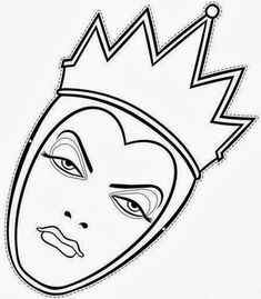 a black and white drawing of a face with a crown on it's head