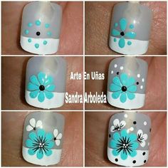 Sunflower Nail Art, Dot Nail Art, Gel Nail Art Designs, Nail Art For Beginners, Trendy Nail Art Designs, Nail Art Disney, Nails Design With Rhinestones, Nail Art Designs Diy, Nail Art Designs Videos