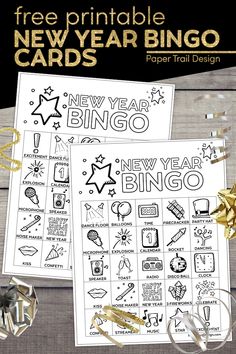 free printable new year's card game for kids