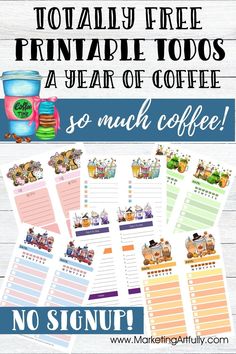 the free printable to do list for coffee