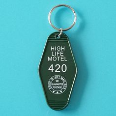 420 High Life Motel Retro Key Ring Nwt High Dive, Motel Key, Thread Wallets, Motel Keychain, Vintage Hotel, Key Keychain, Pokemon Pocket, Phone Wristlet, Silver Keychain