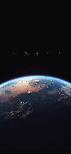 earth from space with the words earth above it