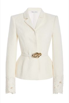 Summer 2025, Pre Fall, Tweed Jacket, Moda Operandi, Pure Products, Clothes For Women, White, Oscar De La Renta