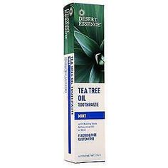 *Picture may be of different variation. Desert Essence Tea Tree Oil Toothpaste Mint 6.25 oz Retail Price: $6.99 Description Keep your mouth healthy with this powerful blend of extracts, essential oils, minerals and the refreshing flavor of Mint. Baking Soda and Sea Salt effectively yet gently clean teeth. Australian Tea Tree Oil helps defend against sugar acids. Desert Essence Tea Tree Oil Dental Care Products are the perfect choice for your oral care routine. They contain no harsh abrasives, sw Mint Baking, Australian Tea Tree Oil, Australian Tea Tree, Clean Teeth, Oral Care Routine, Melaleuca Alternifolia, Peppermint Oil, Sodium Bicarbonate, Mouthwash