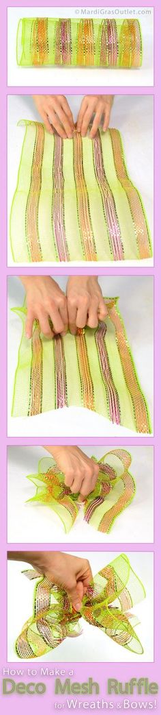 the instructions for how to make an easy scarf with sheers and ribboning on it