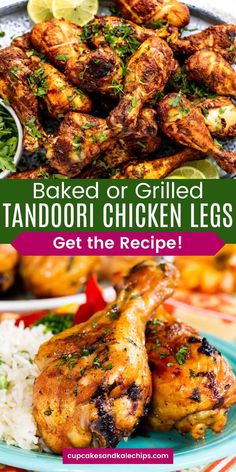 baked or grilled tandoori chicken legs get the recipe