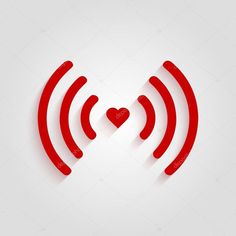 the red heart is in the air with shadow on white background stockvectors