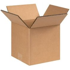 an open cardboard box on a white background