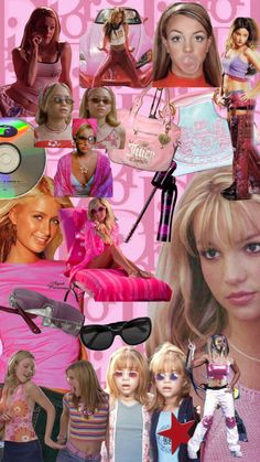 a collage of barbie dolls, sunglasses, and other items from the 80s's