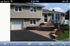 a house with steps leading up to the front door