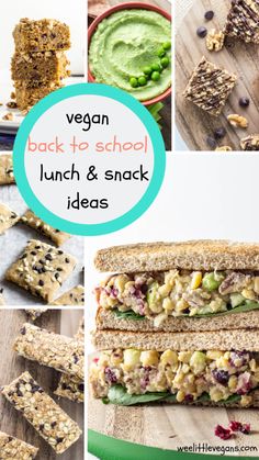 vegan back to school lunch and snack ideas