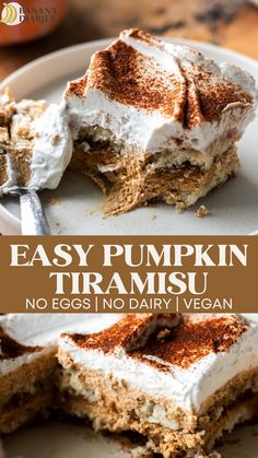 easy pumpkin tirami dessert with no eggs in it