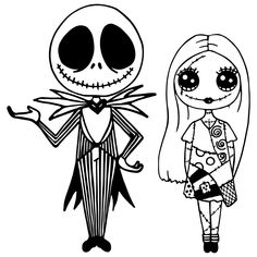 the jack and sally coloring pages are available for kids to color on their own walls