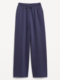 Extra High-Waisted SoComfy Wide-Leg Sweatpants | Old Navy Comfy Pants Women, Womens Sweat Pants, Brandy Wide Leg Sweatpants, Old Navy Sweatpants, Navy Blue Wishlist, Wide Legged Sweatpants Outfit, Christmas List Ideas Clothes, Dark Blue Sweatpants Outfit, Wide Leg Sweats Outfit