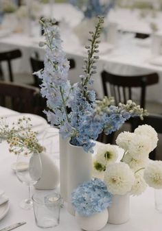 Blue Bridal Shower Themes, House Flowers, Blue White Weddings, Something Blue Bridal, White Bridal Shower, Blue Bridal Shower, Blue Themed Wedding, Blue Wedding Flowers, Baby Shower Flowers