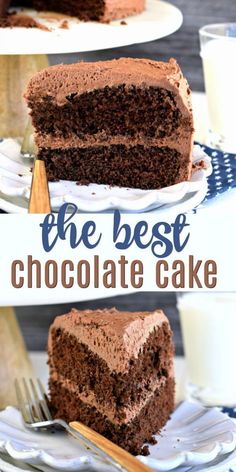 the best chocolate cake recipe is made with only three ingredients and it's so good to eat