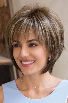 Reese PM by Noriko Wigs - Partial Monofilament Wig Edgy Fringe, Noriko Wigs, Tousled Layers, Layered Haircuts For Women, Monofilament Wigs, Short Hairstyles For Thick Hair, Short Layered Haircuts, Wispy Bangs, Penteado Cabelo Curto