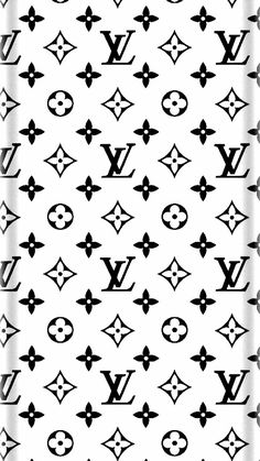 louis vuitton wallpaper pattern in black and white