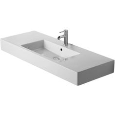 03291000871 DURAVIT DURAVIT VERO FURNITURE WASHBASIN 105 CM WITH OF WITH TP 3 TH WG WHITE Single Basin Sink, Wall Mounted Bathroom Sinks, Ceramic Bathroom Sink, Traditional Vanity, Wall Mounted Bathroom Sink, Plumbing Tools, Basin Sink, Bathroom Basin, Ceramic Sink