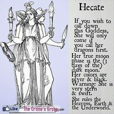 Crone Cronicles: Hecate Goddess Hekate, Hecate Goddess, Wiccan Witch, Eclectic Witch, Magick Spells, Wiccan Spell Book, Witch Spell Book, Wicca Witchcraft, Baby Witch