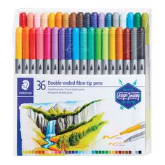 faber's fineliners double - ended colored pencils, assorted colors