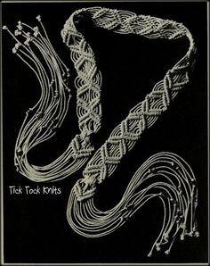 two braids are shown in black and white, with the words tuck tool knits written