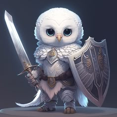 Midjourney prompt: humanoid snowy owl paladin, chibi, - PromptHero Owling Dnd, Owl Knight, Cleric Beast, Owl Warrior, Owl Person, Elven Kingdom