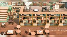 Acnh Island Library, Reading Area Animal Crossing, Animal Crossing Library Ideas, Acnh Date Spot, Outdoor Library Animal Crossing, Acnh Outdoor Library Ideas, Animal Crossing Island Inspiration Town Square, Animal Crossing Library Outdoor