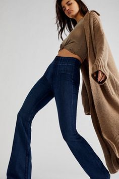 Jayde Flare Jeans | Free People Sky Fit, All Jeans, Weekly Outfits, Flared Jeans, Trouser Jeans, Retro Inspired, Bell Bottoms, Night Sky, Boho Outfits