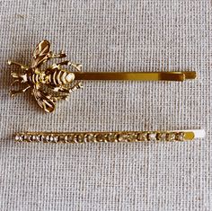 Gold Queen Bee Hairpin Set. Fae Ball, The Bees Knees, Bees Knees, Queen Bee, Queen Bees, Bitter, Hair Pins, Bee, Felt