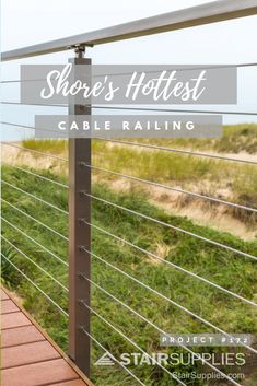 a sign that says shore's hotel cable railing