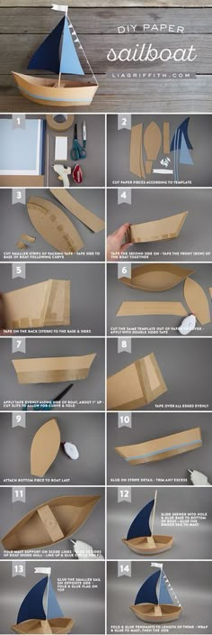 how to make a paper boat out of plywood and cardboard - step by step instructions