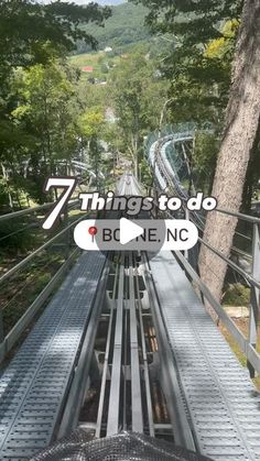 an amusement park ride with the words 7 things to do above it