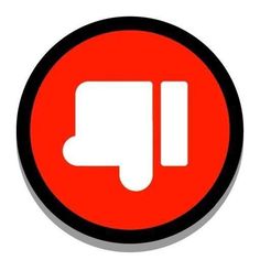 a red and black button with the letter j in it's center on a white background