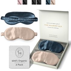 PRICES MAY VARY. 😌Get a Restful Sleep - block out light & regulate circadian rhythm. Wake up feeling refreshed with this silk eye sleeping mask set for women and men. 🤩Wake Up Younger - reduce wrinkles, fine lines, & puffiness. Anti aging amino acids, glycine, alanine & serine are richly contained in this luxurious silk eye mask and sleeping mask set for women and men. Proteins not in cotton, satin sleep masks. 👀Protect Your Eyes and Lashes - reduce eye strain, headaches, and migraines. Desig Weighted Eye Mask, Eye Sleeping Mask, Best Sleep Mask, Eye Mask For Sleeping, Sleep Masks, Silk Sleep Mask, Silk Eye Mask, Eye Cover, Perfect Eyes